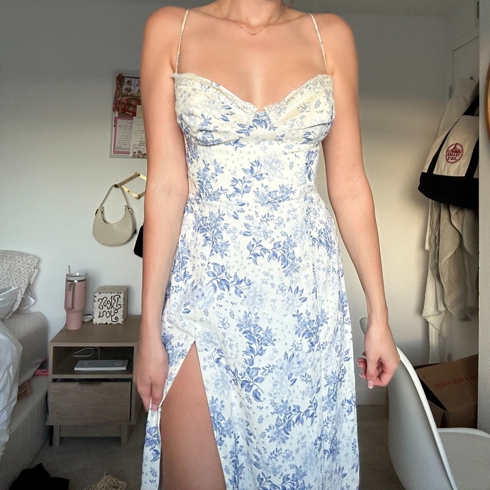 HOUSE OF CB Corset Crepe Midi Sundress
